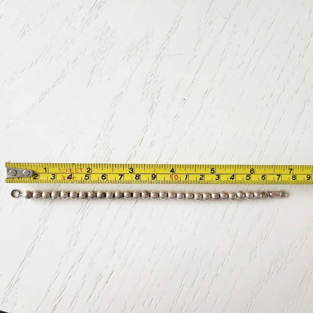 Sterling Silver Bead Bracelet - Picture 5 of 5